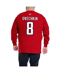 Profile Men's Alexander Ovechkin Red Washington Capitals Big & Tall Name and Number Thermal Pullover Sweatshirt