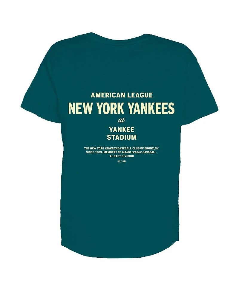 '47 Brand Women's Teal New York Yankees Plus Leon City Cropped T-Shirt