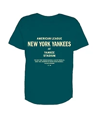 '47 Brand Women's Teal New York Yankees Plus Leon City Cropped T-Shirt