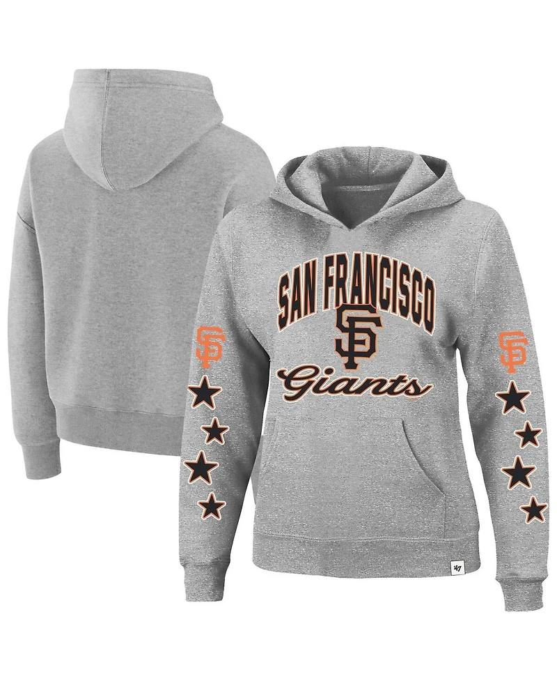 '47 Brand Women's Heather Gray San Francisco Giants Plus Starry Eye Hoodie