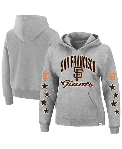 '47 Brand Women's Heather Gray San Francisco Giants Plus Starry Eye Hoodie