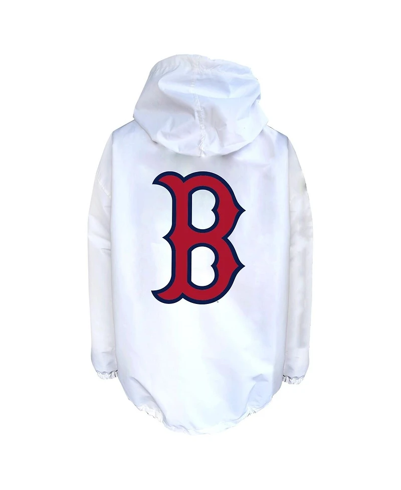Mitchell & Ness Men's White Boston Red Sox Big Tall Full-Snap Hooded Jacket