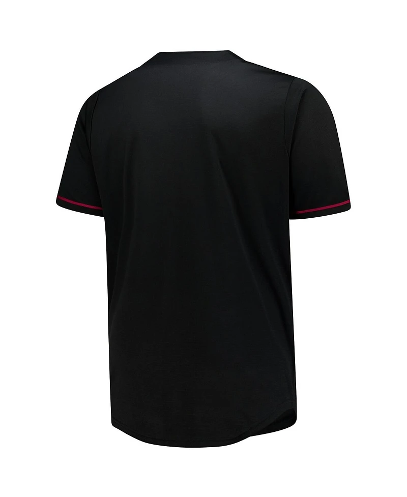 Fanatics Men's Black Cleveland Cavaliers Big & Tall Pop Full-Button Jersey