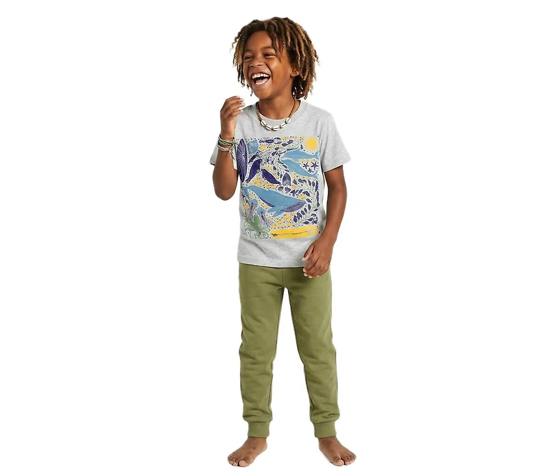 Mightly Kids Fair Trade Organic Cotton Graphic Short Sleeve T-Shirt