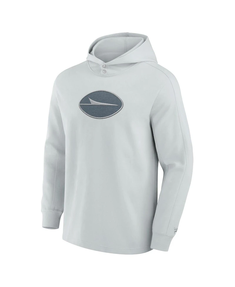 Fanatics Men's Gray New York Jets Elements Blaze Tri-Blend Long Sleeve Hoodie T-Shirt