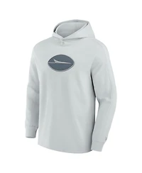 Fanatics Men's Gray New York Jets Elements Blaze Tri-Blend Long Sleeve Hoodie T-Shirt