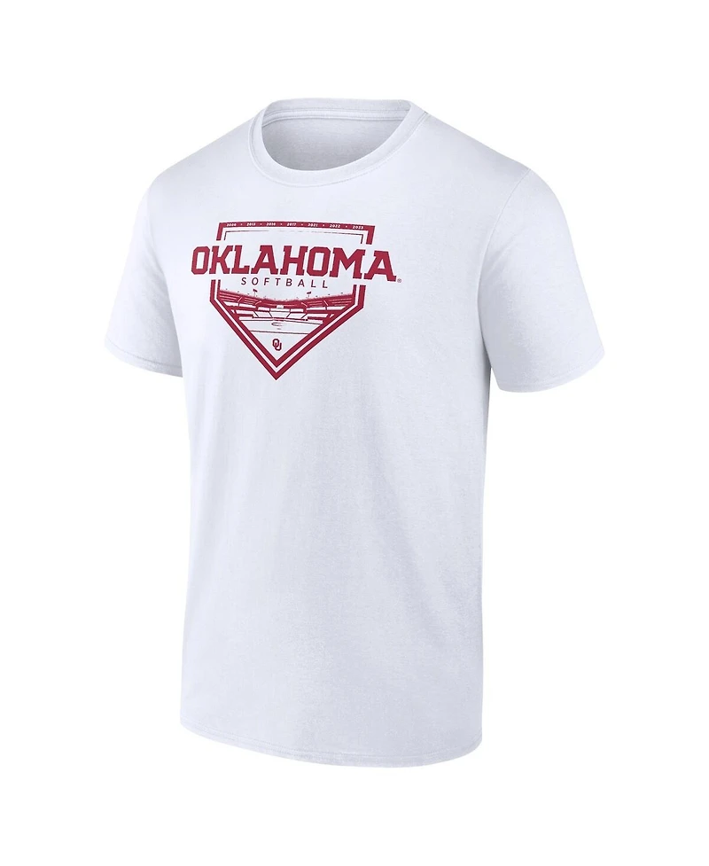 Fanatics Mto Label Men's White Oklahoma Sooners Softball Fan T-Shirt