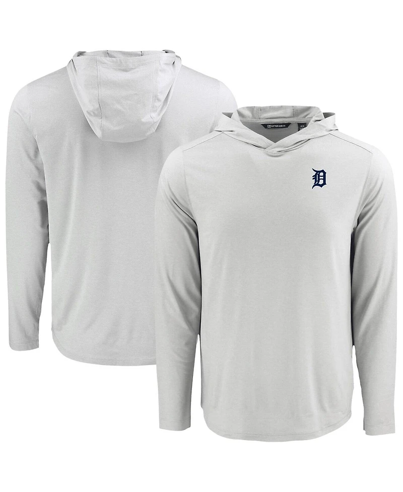 Cutter & Buck Men's Gray Detroit Tigers Coastline Epic Comfort Eco Hoodie Long Sleeve T-Shirt