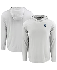 Cutter & Buck Men's Gray Detroit Tigers Coastline Epic Comfort Eco Hoodie Long Sleeve T-Shirt