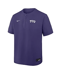 Nike Men's Purple Tcu Horned Frogs Dri-fit Quarter-Zip Windshirt