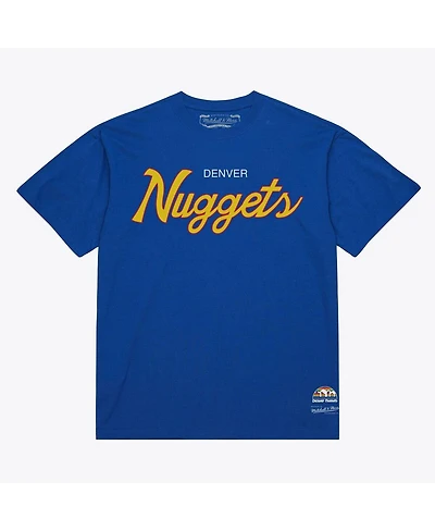 Mitchell & Ness Men's Royal Denver Nuggets Vintage Wordmark T-Shirt