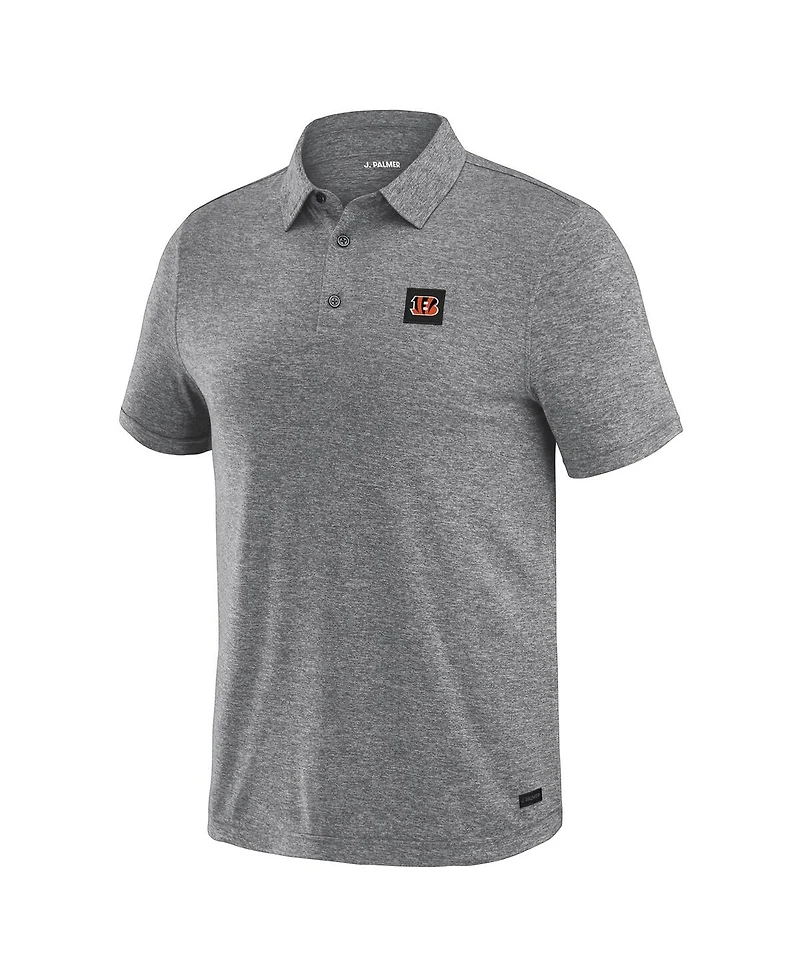 J. Palmer Men's Black Cincinnati Bengals Four Down Polo Shirt