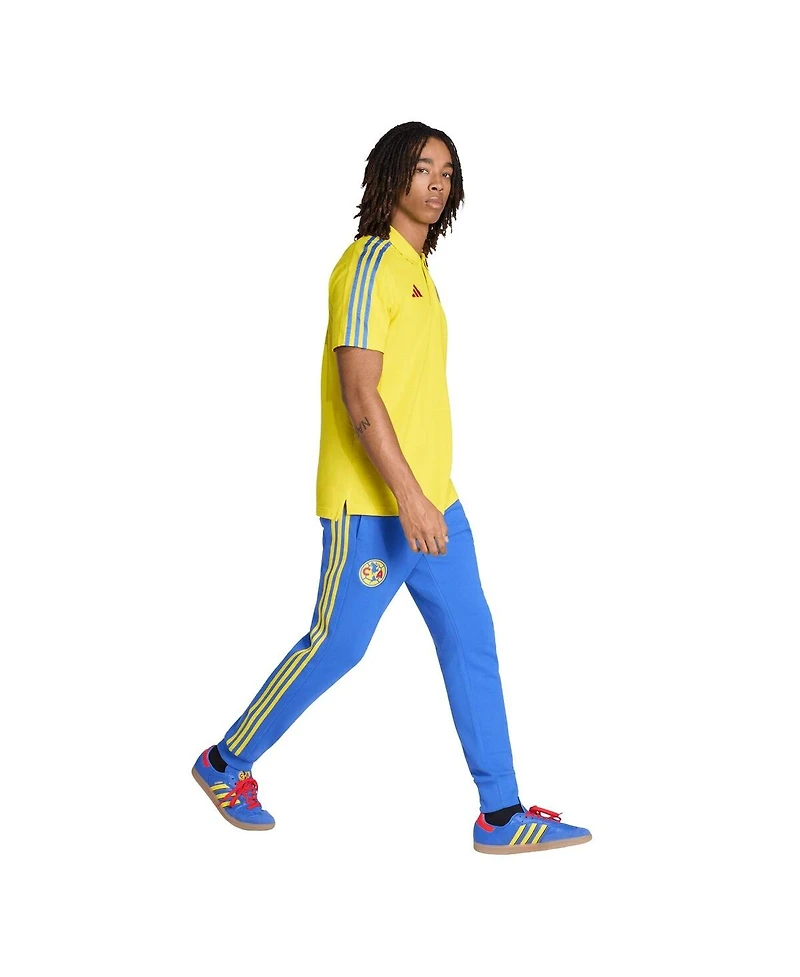 Adidas Men's Yellow Club America Alphaskin Polo Shirt
