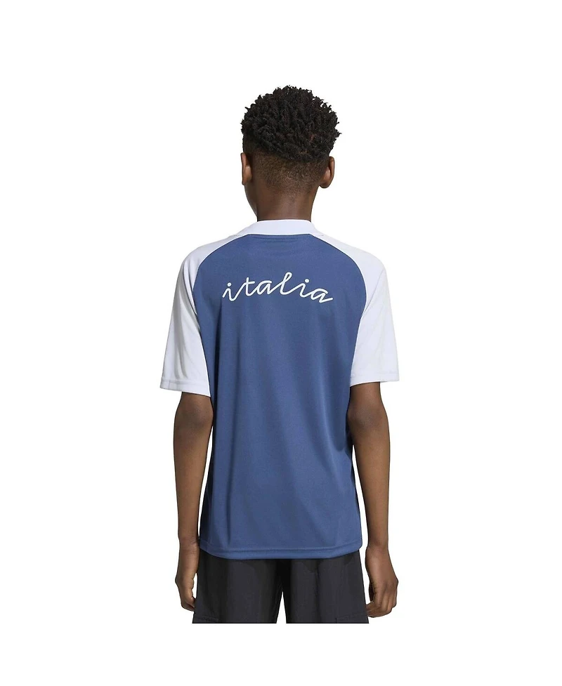Adidas Big Boys and Girls Blue Italy National Team 2026 Pre-Match Jersey