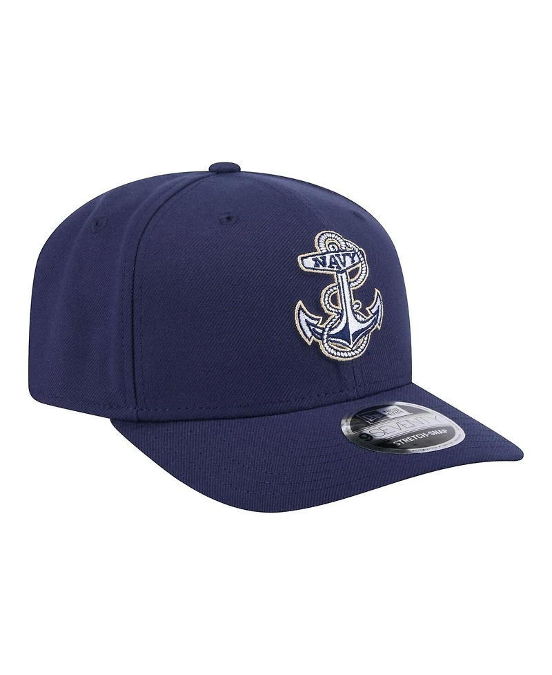 New Era Men's Navy Midshipmen 9SEVENTY Stretch-Snap Adjustable Hat