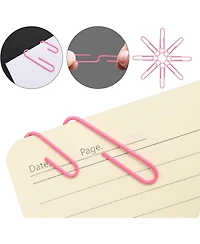 Danrong Binder Clips Paper Clips,380 Pcs Assorted Sizes Paperclips Paper Clamps Rubber Bands for Files, Papers, Home Supplies