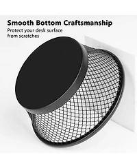 Danrong Paper Clip Holders for Desk, Mesh Metal Paperclip Dispenser Organizer, Binder Clip Container, 4 Pack