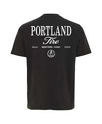 Sportiqe Men's and Women's Anthracite Portland Fire Athletic Club Collection Duke Relaxed Fit Premium T-Shirt