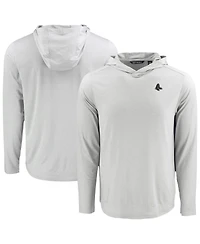 Cutter & Buck Men's Gray Boston Red Sox Coastline Epic Comfort Eco Long Sleeve Hoodie T-Shirt