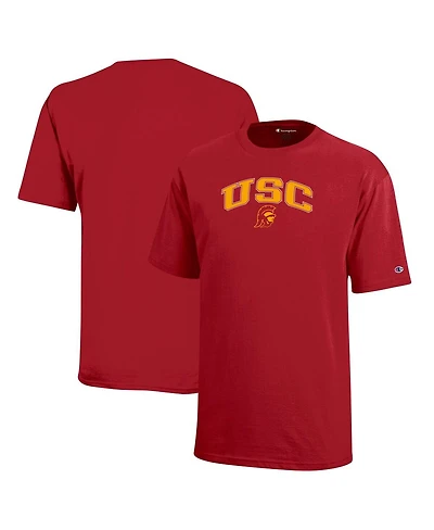 Champion Big Boys and Girls Cardinal Usc Trojans Arch Over Logo T-Shirt