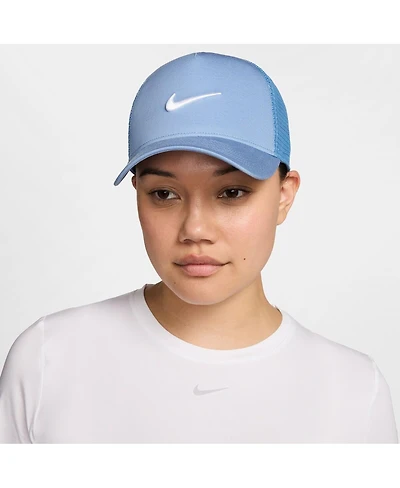 Nike Men's and Women's Light Blue Swoosh Rise Trucker Adjustable Hat