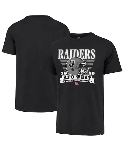 '47 Brand Men's Black Las Vegas Raiders Stripe Splash Franklin Throwback T-Shirt
