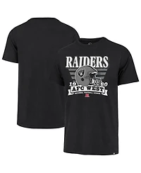 '47 Brand Men's Black Las Vegas Raiders Stripe Splash Franklin Throwback T-Shirt