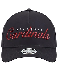 New Era Women's Navy St. Louis Cardinals Metallic A-Frame 9FORTY Adjustable Hat