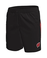 Under Armour Men's Black Wisconsin Badgers Woven Shorts