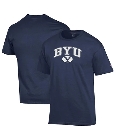 Champion Men's Navy Byu Cougars Arch Over Logo T-Shirt