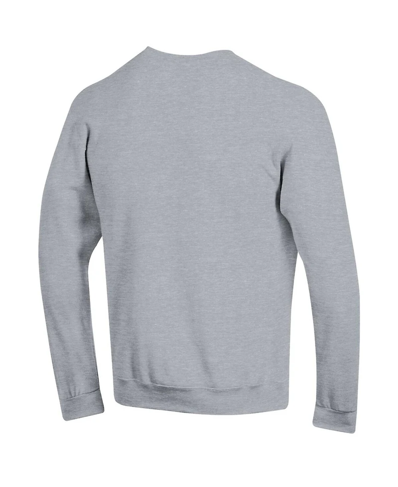 Champion Men's Heather Gray Florida State Seminoles Basic Arch Fleece Pullover Sweatshirt