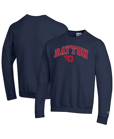 Champion Men's Navy Dayton Flyers Arch Over Logo Pullover Sweatshirt