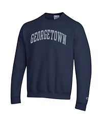Champion Men's Navy Georgetown Hoyas Basic Arch Fleece Pullover Sweatshirt