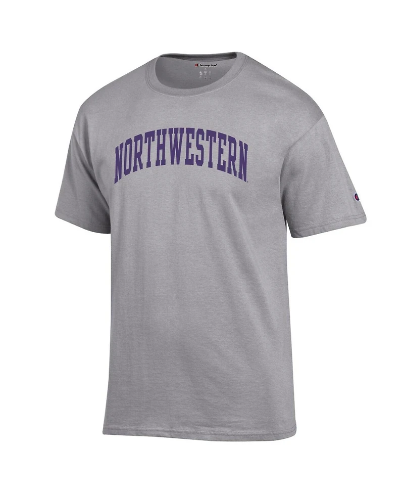 Champion Men's Heather Gray Northwestern Wildcats Basic Arch T-Shirt