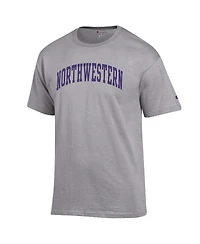 Champion Men's Heather Gray Northwestern Wildcats Basic Arch T-Shirt