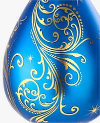 Holiday Lane Celestial Gems Oval Shape Ball With Streak Design Ornament, Macy's Exclusive