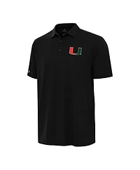 Antigua Men's Black Miami Hurricanes Era Polo Shirt