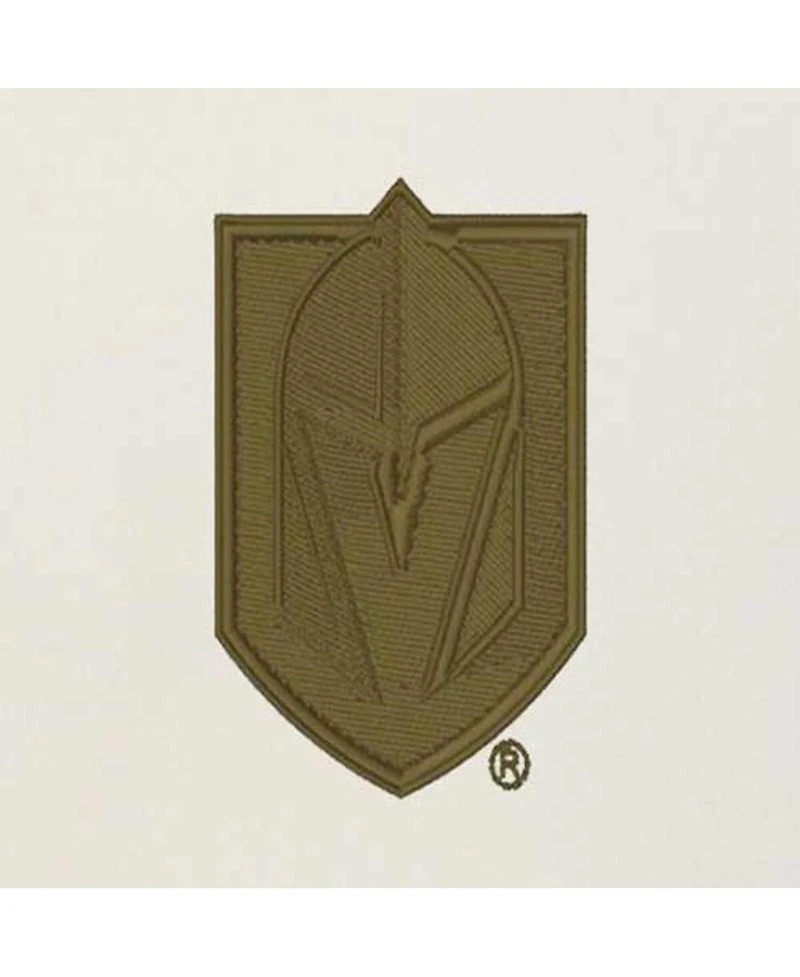 Antigua Men's Cream/Olive Vegas Golden Knights Intrepid Sand Raglan Long Sleeve Hoodie T-Shirt