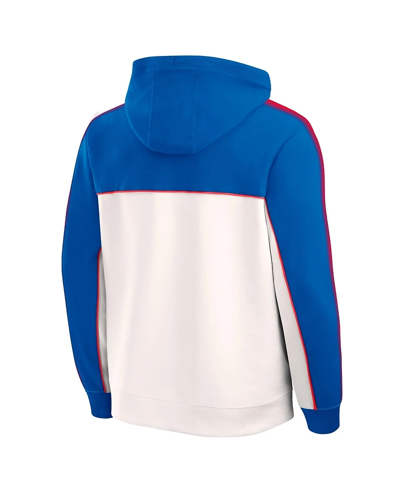 Fanatics Men's Royal/White Paris Saint-Germain Retro Overhead Tri-Blend Hoodie