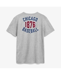 Nike Men's Heather Gray Chicago Cubs Cooperstown 2-Hit T-Shirt