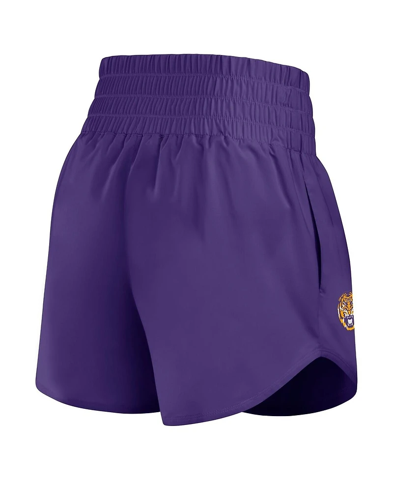 Nike Women's Purple Lsu Tigers Performance One Dri-fit High-Rise Shorts