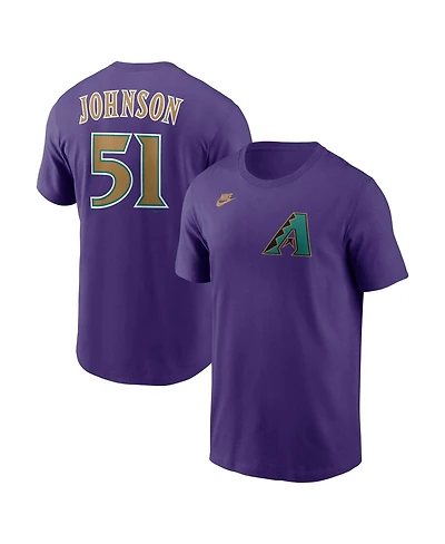 Nike Men's Randy Johnson Purple Arizona Diamondbacks Cooperstown Collection Name and Number T-Shirt