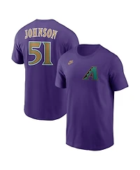 Nike Men's Randy Johnson Purple Arizona Diamondbacks Cooperstown Collection Name and Number T-Shirt