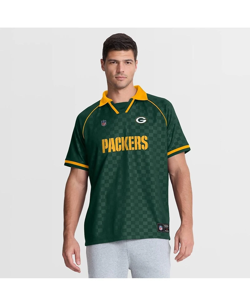 Fanatics Men's Green/Gold Green Bay Packers Homerun Raglan V-Neck Polo Shirt