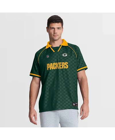 Fanatics Men's Green/Gold Green Bay Packers Homerun Raglan V-Neck Polo Shirt