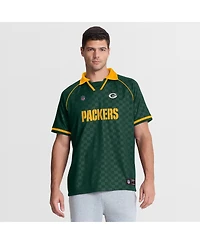 Fanatics Men's Green/Gold Green Bay Packers Homerun Raglan V-Neck Polo Shirt