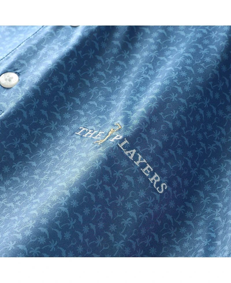 FootJoy Men's Blue The Players All Over Print ProDry Polo Shirt