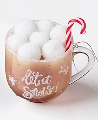 Holiday Lane Christmas Cheer Coffee Cup with Candy Cane Ornament, Macy's Exclusive