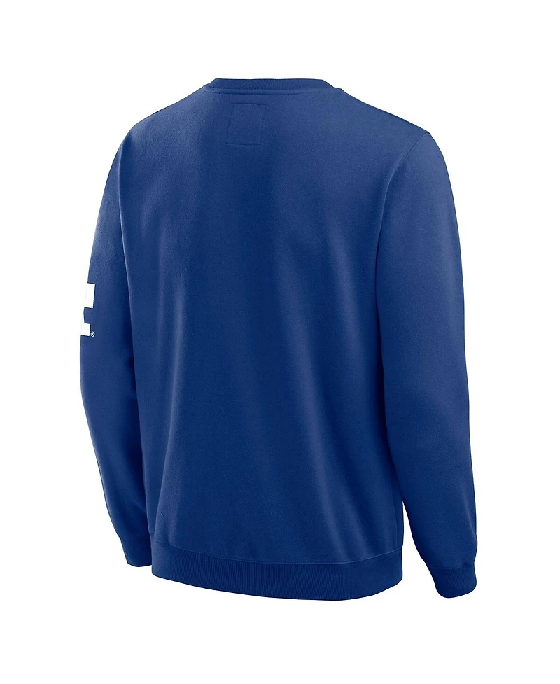 Darius Rucker Collection by Fanatics Men's Royal Los Angeles Dodgers Washed Crew Neck Pullover Sweatshirt
