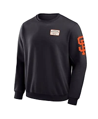 Darius Rucker Collection by Fanatics Men's Black San Francisco Giants Washed Crew Neck Pullover Sweatshirt